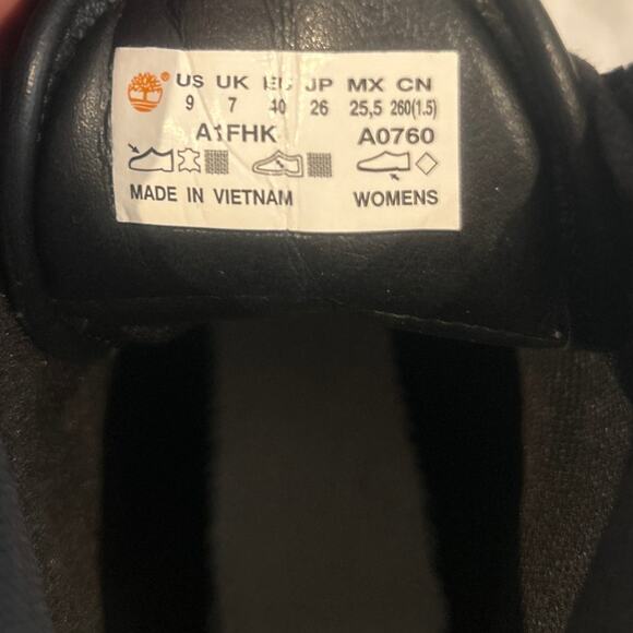 TIMBERLAND MAYLISS 6-INCH PU Leather Upper Platform/Flatform Lace Boot Black 9 - Picture 9 of 9